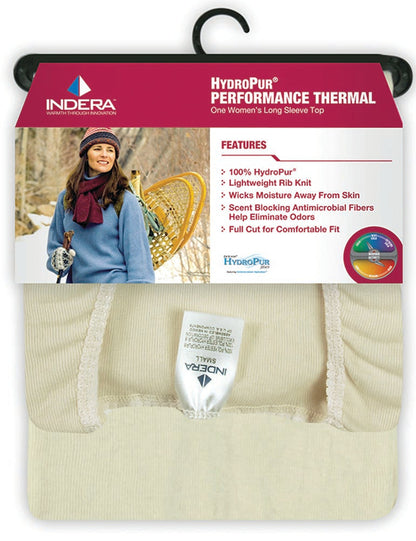 Indera Ladies HydoPur Lightweight Rib Knit Thermal Long John Pant-2