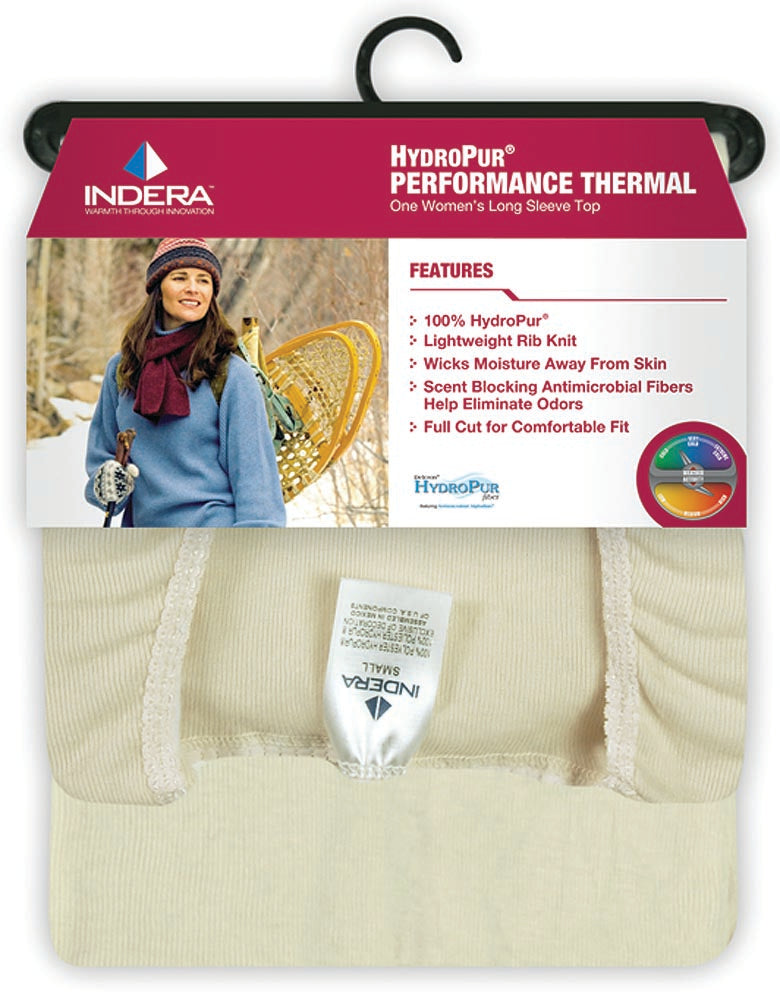 Indera Ladies HydoPur Lightweight Rib Knit Thermal Long John Pant-4