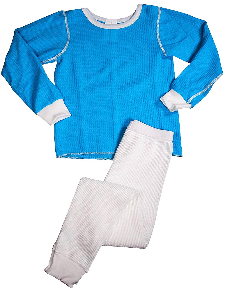 Indera Girls Long Sleeve Thermal Long John Underwear Pant and Top Set-5