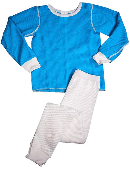 Indera Girls Long Sleeve Thermal Long John Underwear Pant and Top Set-5