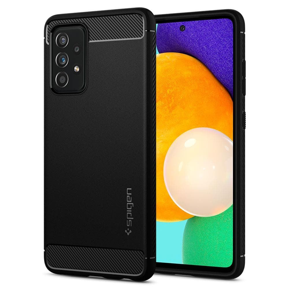 Husa Premium Spigen Rugged Armor Pentru Samsung Galaxy A52 / A52 5g, Silicon, Negru (ACS02315)-0