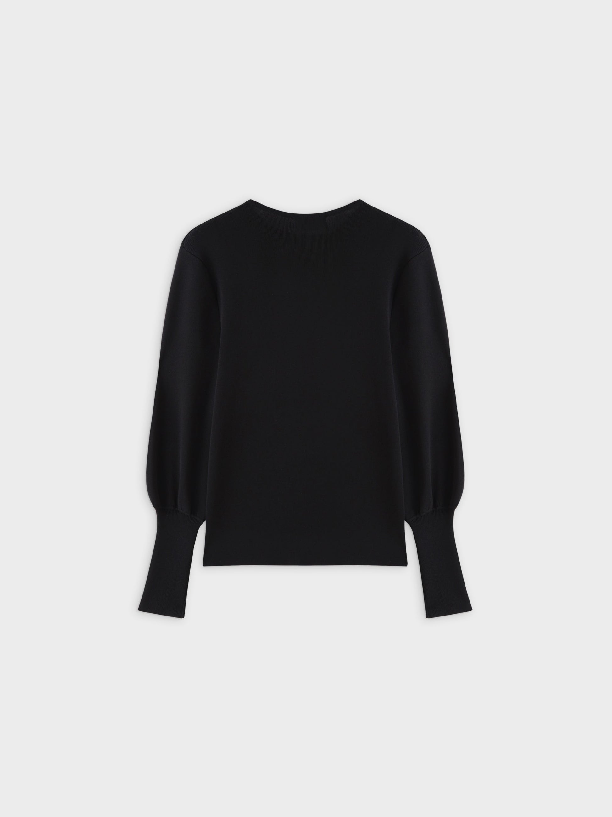 High Cuff Sweater-Black-1