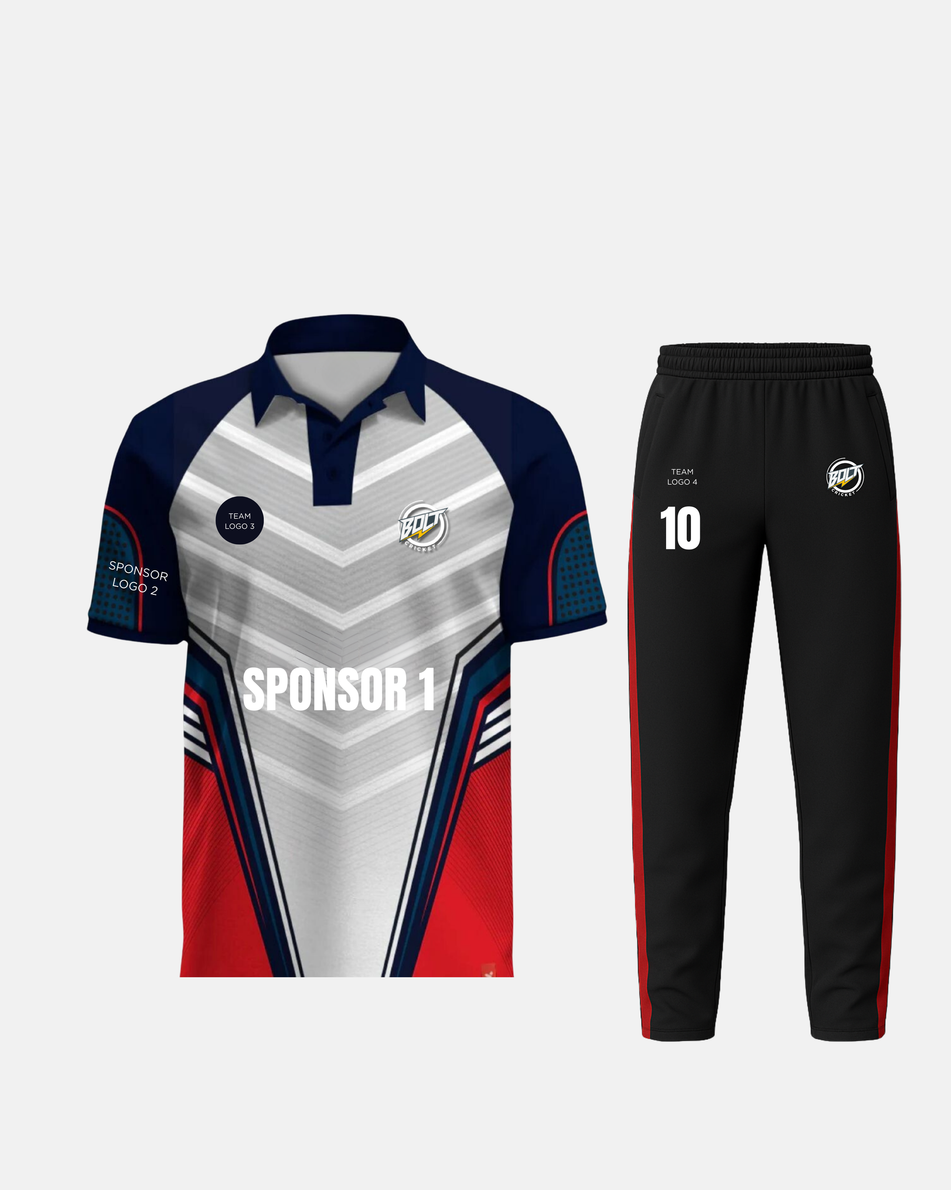 Bolt Custom Team Jersey - Grey-0