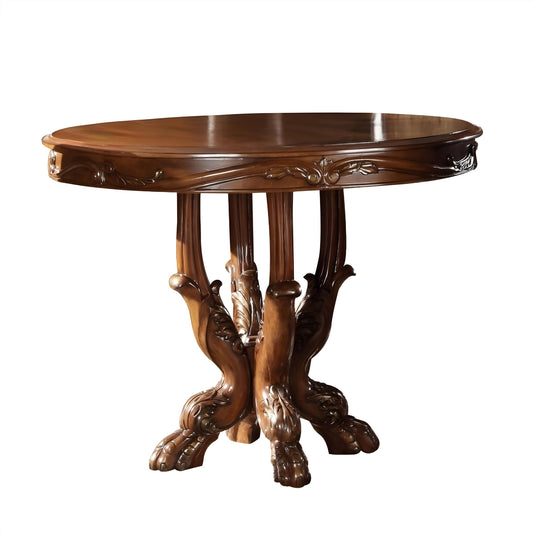 48" Brown Solid Wood Dining Table-0