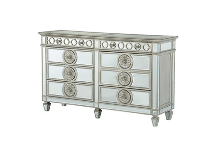 20" Gray Solid Wood Six Drawer Double Dresser-1