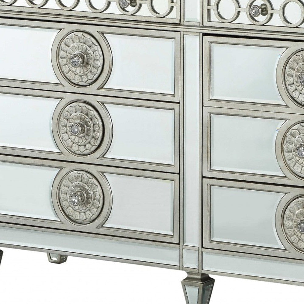 20" Gray Solid Wood Six Drawer Double Dresser-4