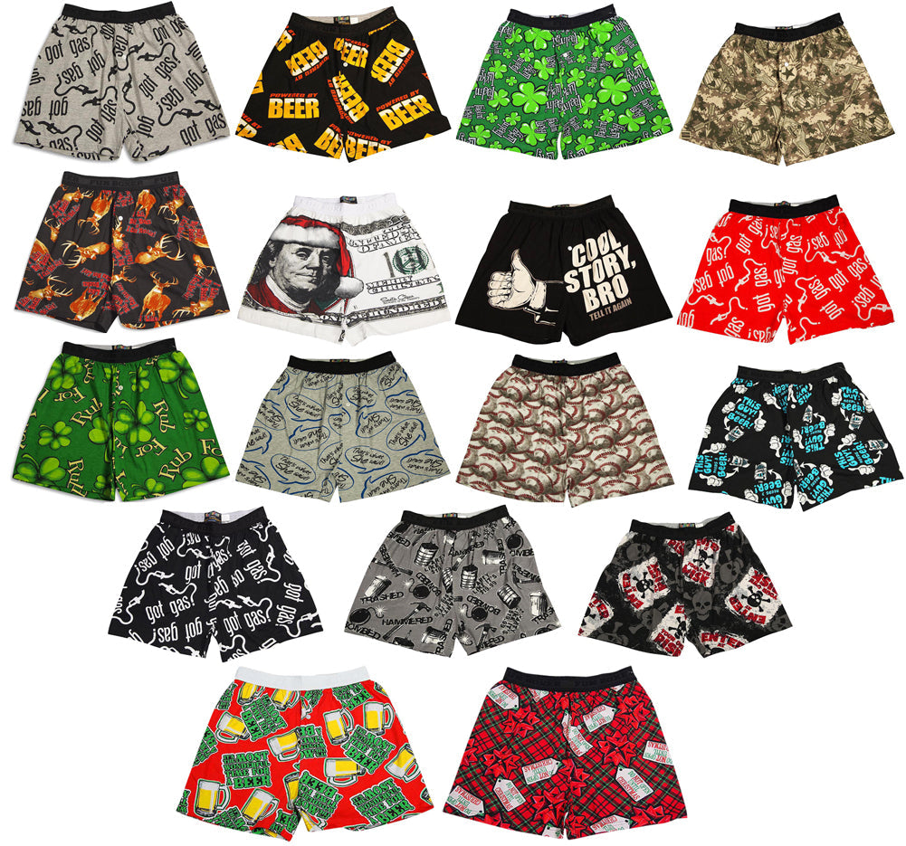 Fun Boxers Cotton Print Loungewear PJ Sleep Lounge Pajama Shorts-0