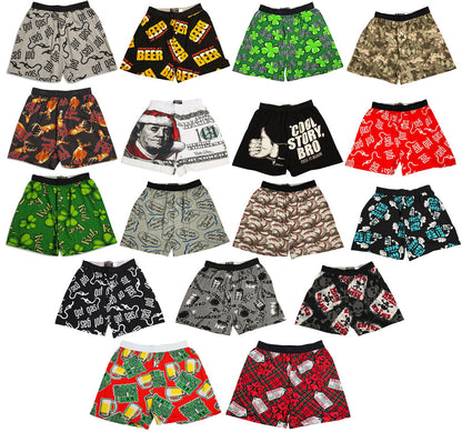 Fun Boxers Cotton Print Loungewear PJ Sleep Lounge Pajama Shorts-0