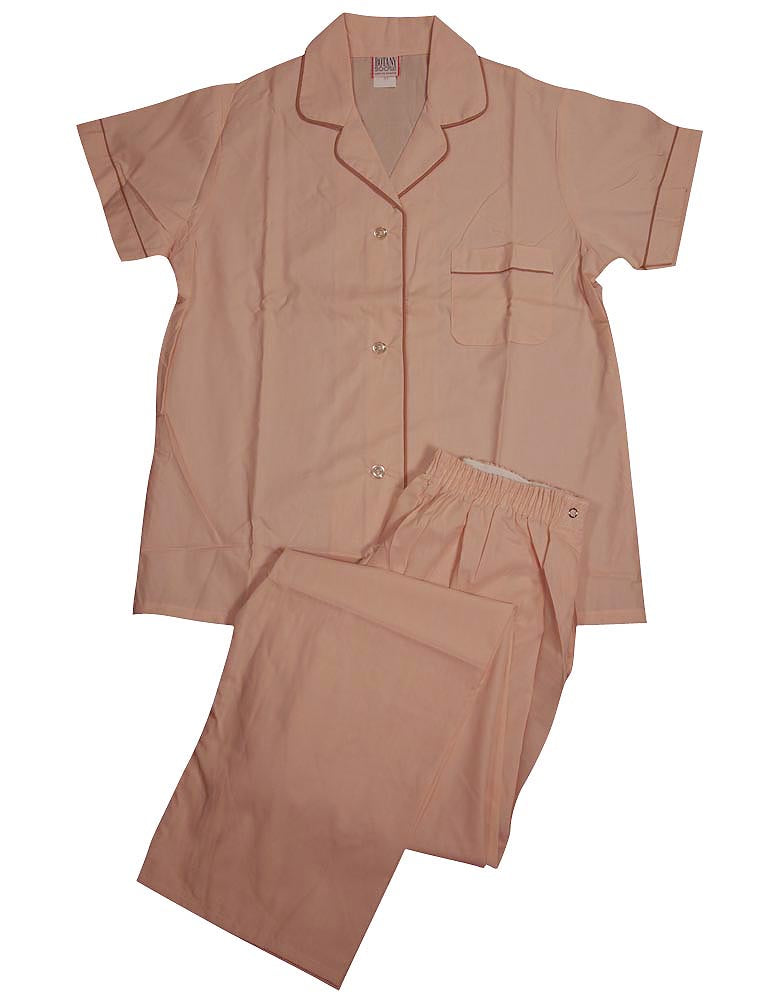 Botony 500 - Ladies Short Sleeve Long Leg Broadcloth Pajama Set-8