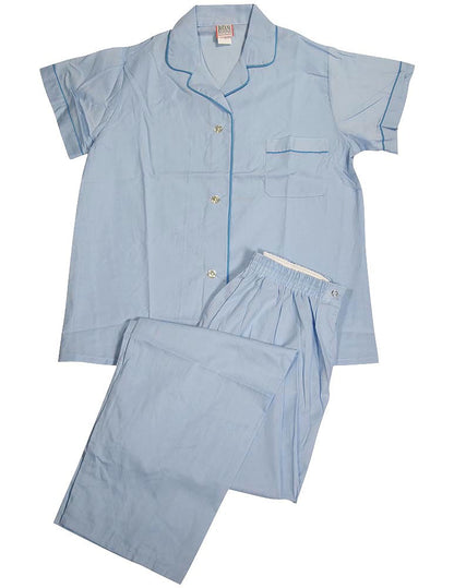 Botony 500 - Ladies Short Sleeve Long Leg Broadcloth Pajama Set-10