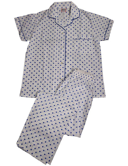 Botony 500 - Ladies Short Sleeve Long Leg Broadcloth Pajama Set-12