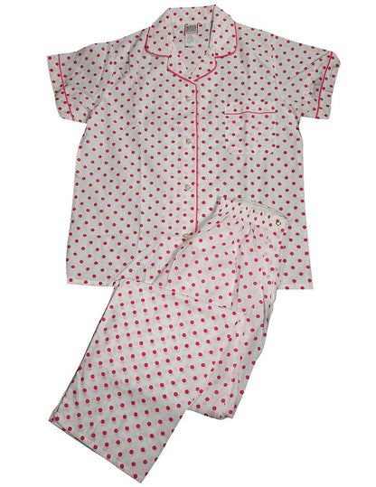 Botony 500 - Ladies Short Sleeve Long Leg Broadcloth Pajama Set-13