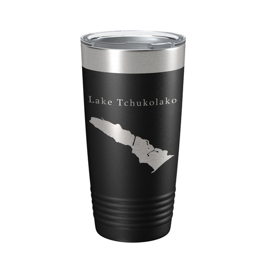 Lake Tchukolako Map Tumbler Travel Mug Insulated Laser Engraved Coffee Cup Georgia 20 oz-0