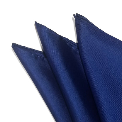12.5" Solid Royal Blue Silk Twill Pocket Square-1
