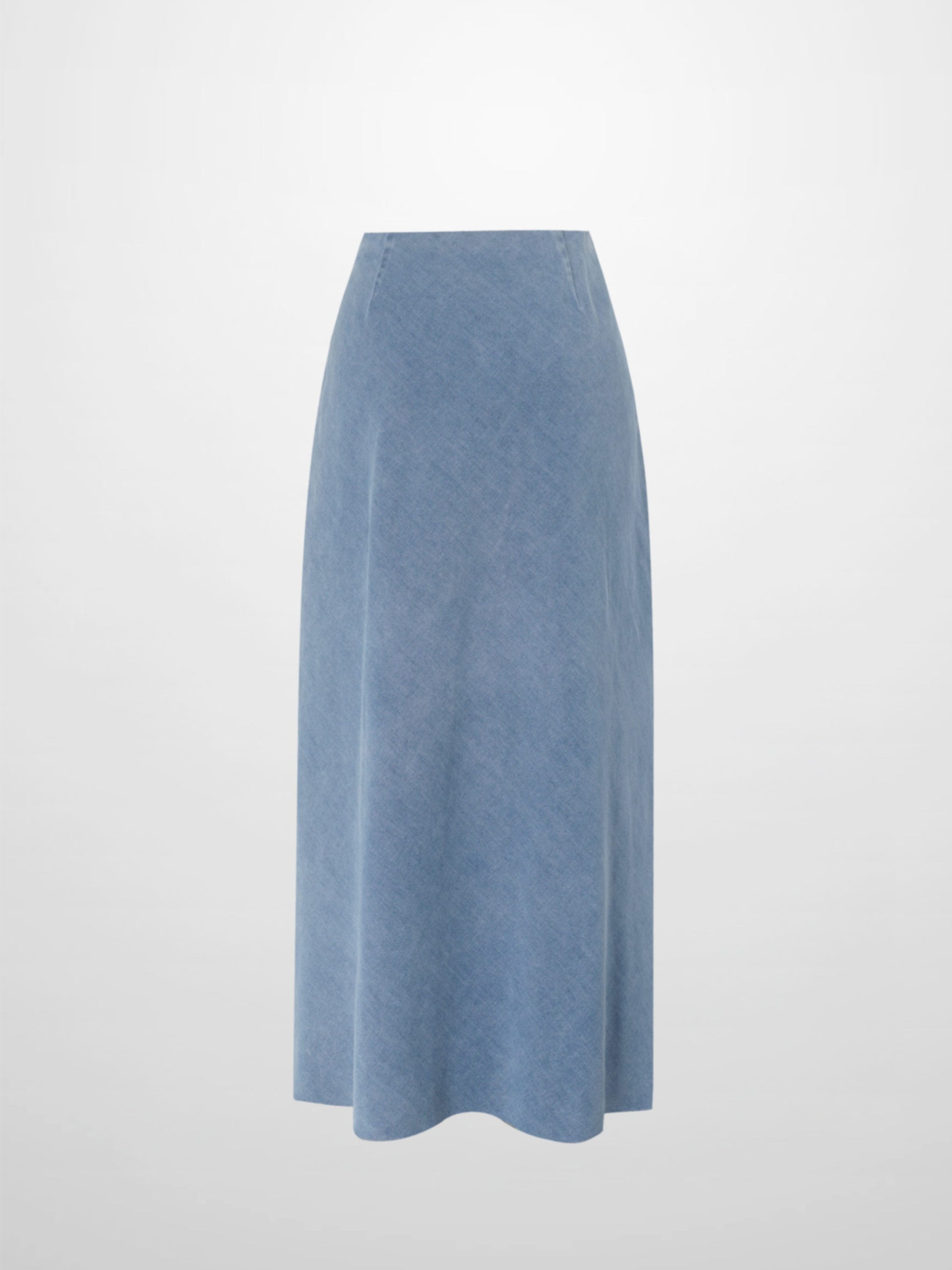 Classic Denim Skirt 35"-Light Blue-2
