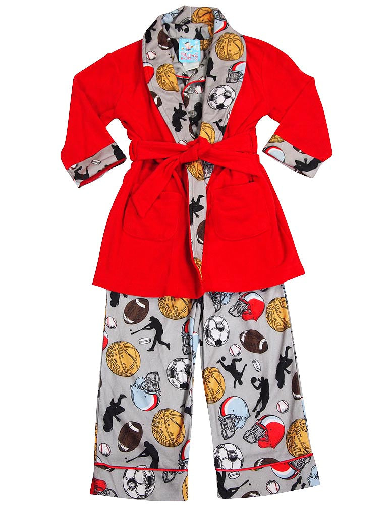 Bunz Kidz - Baby Boys 3 Piece Robe and Pajama Set-5