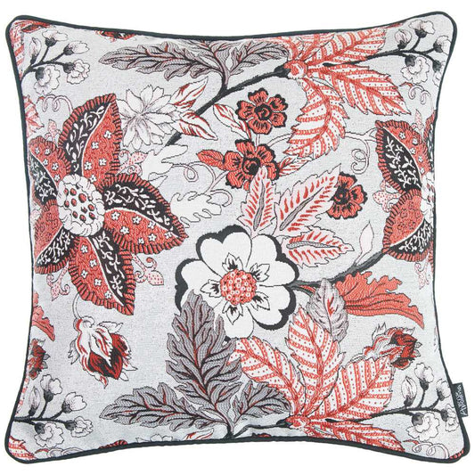 17"X 17" Multicolor Jacquard Forest Decorative Throw Pillow Cover-0
