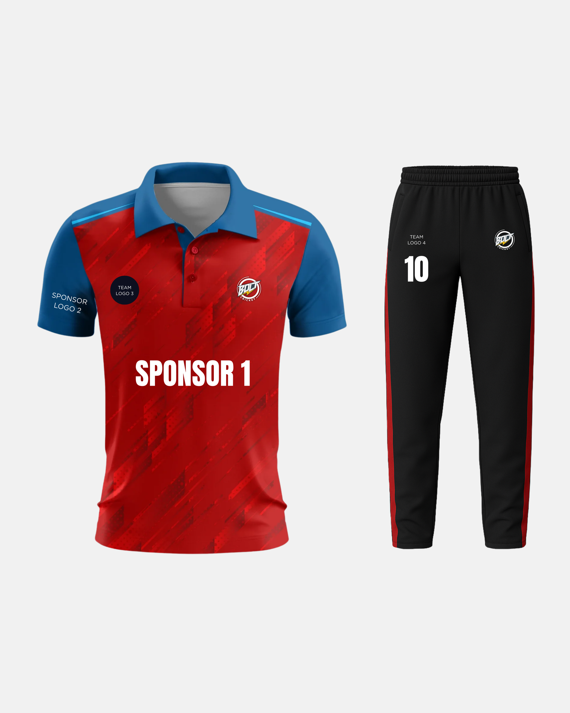 Bolt Custom Team Jersey - Red/Blue-0