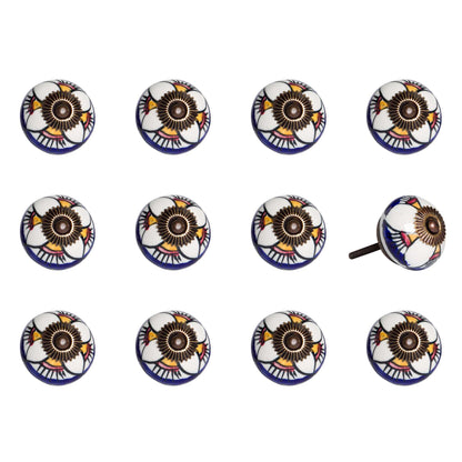 1.5" X 1.5" X 1.5" Ceramic Metal Multicolor 12 Pack Knob-2