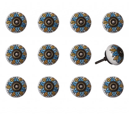 1.5" X 1.5" X 1.5" Ceramic Metal Multicolor 12 Pack Knob-2