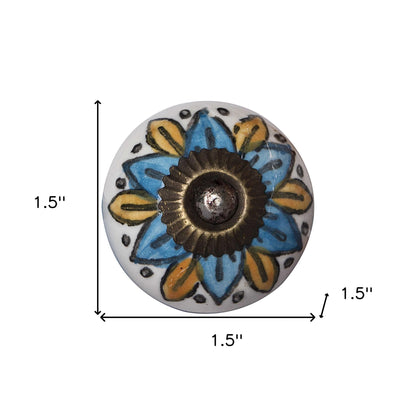1.5" X 1.5" X 1.5" Ceramic Metal Multicolor 12 Pack Knob-5