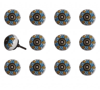 1.5" X 1.5" X 1.5" Ceramic Metal Multicolor 12 Pack Knob-4