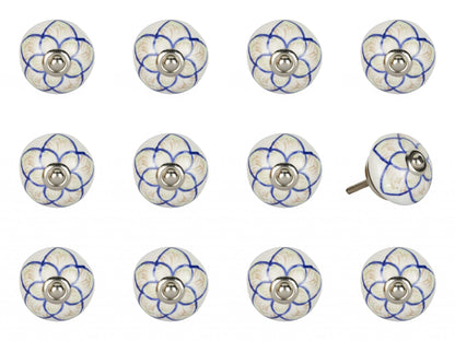 1.5" X 1.5" X 1.5" Ceramic Metal Multicolor 12 Pack Knob-2