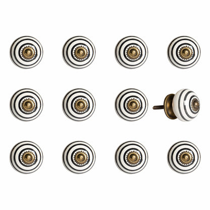 1.5" X 1.5" X 1.5" Ceramic Metal Multicolor 12 Pack Knob-1