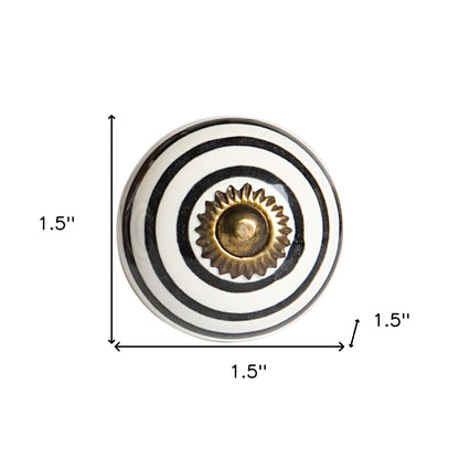 1.5" X 1.5" X 1.5" Ceramic Metal Multicolor 12 Pack Knob-5