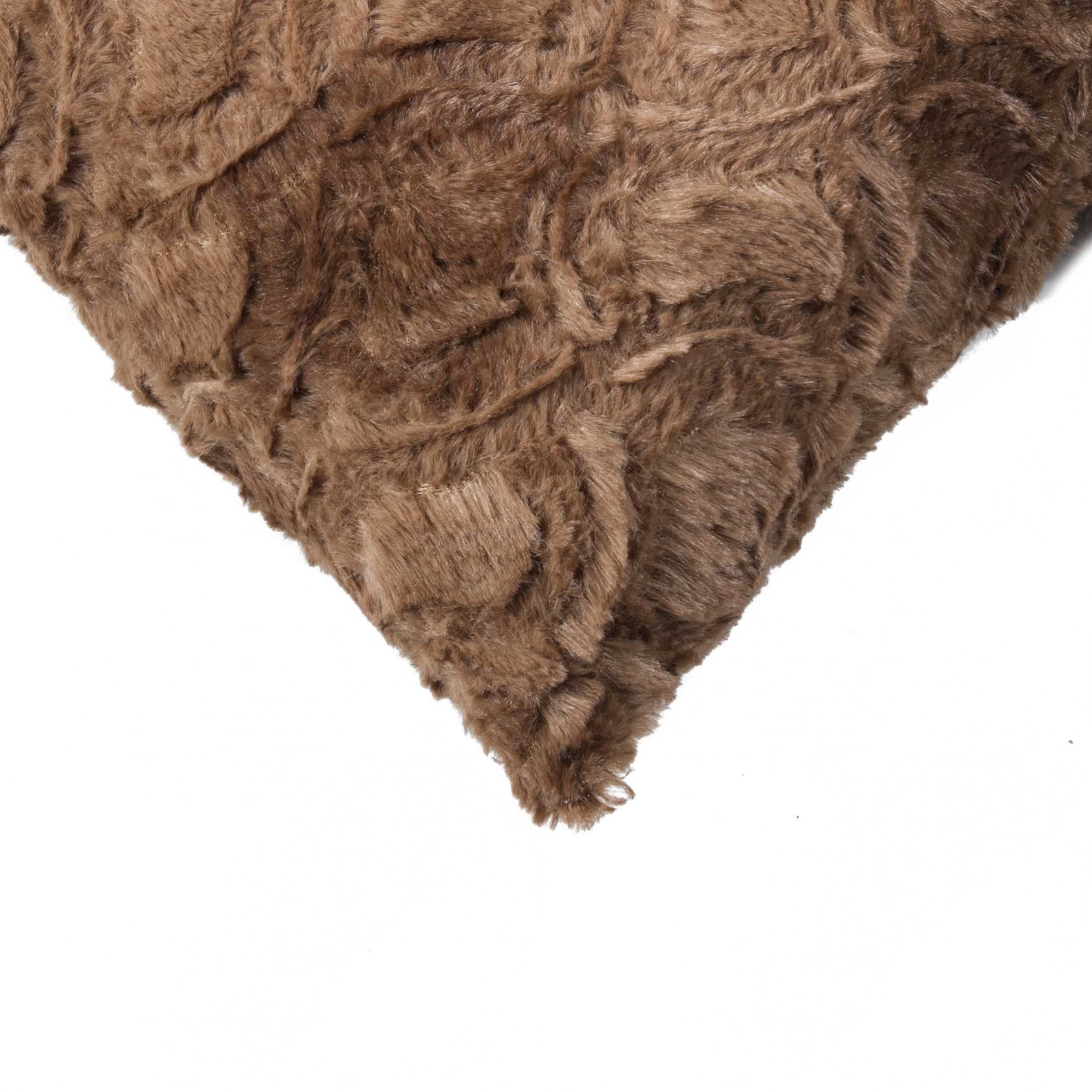 20" X 20" X 5" Acrylic Plush Polyester Polyfill Brown 2 Pack Pillow-2