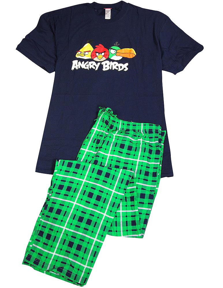 Angry Birds - Mens Big Short Sleeve Angry Birds Pajamas-2