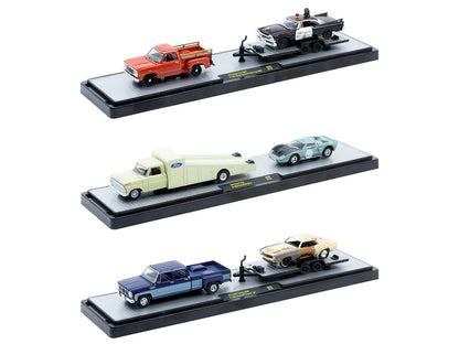 Auto Haulers Set of 3 Trucks Release 89 Limited Edition to 8000 pieces Worldwide 1/64 Diecast Models by M2 Machines-1