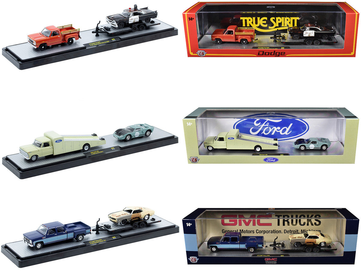 Auto Haulers Set of 3 Trucks Release 89 Limited Edition to 8000 pieces Worldwide 1/64 Diecast Models by M2 Machines-2