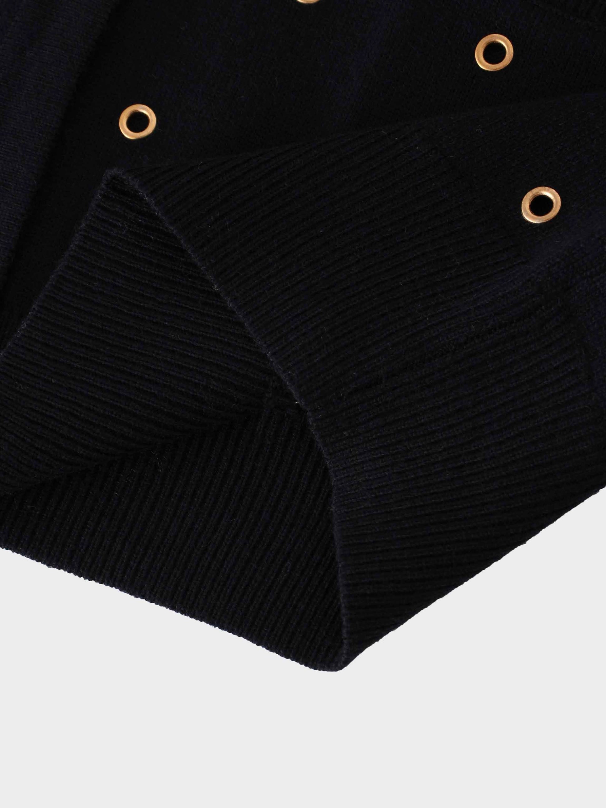 Grommet Cardigan-Black-4