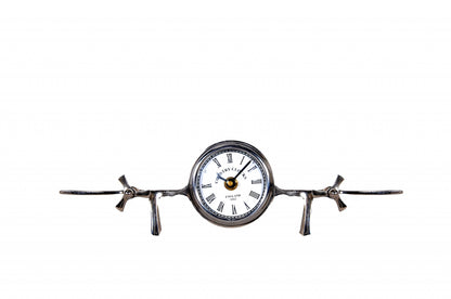 3" Novelty Nickel Metal And Glass Analog Wall Clock-1