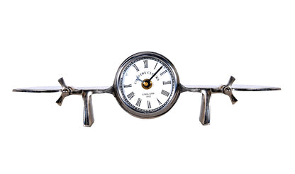 3" Novelty Nickel Metal And Glass Analog Wall Clock-2