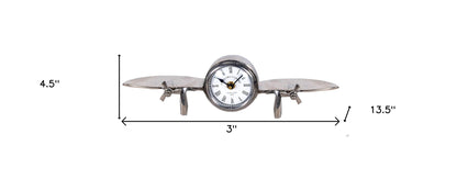 3" Novelty Nickel Metal And Glass Analog Wall Clock-5