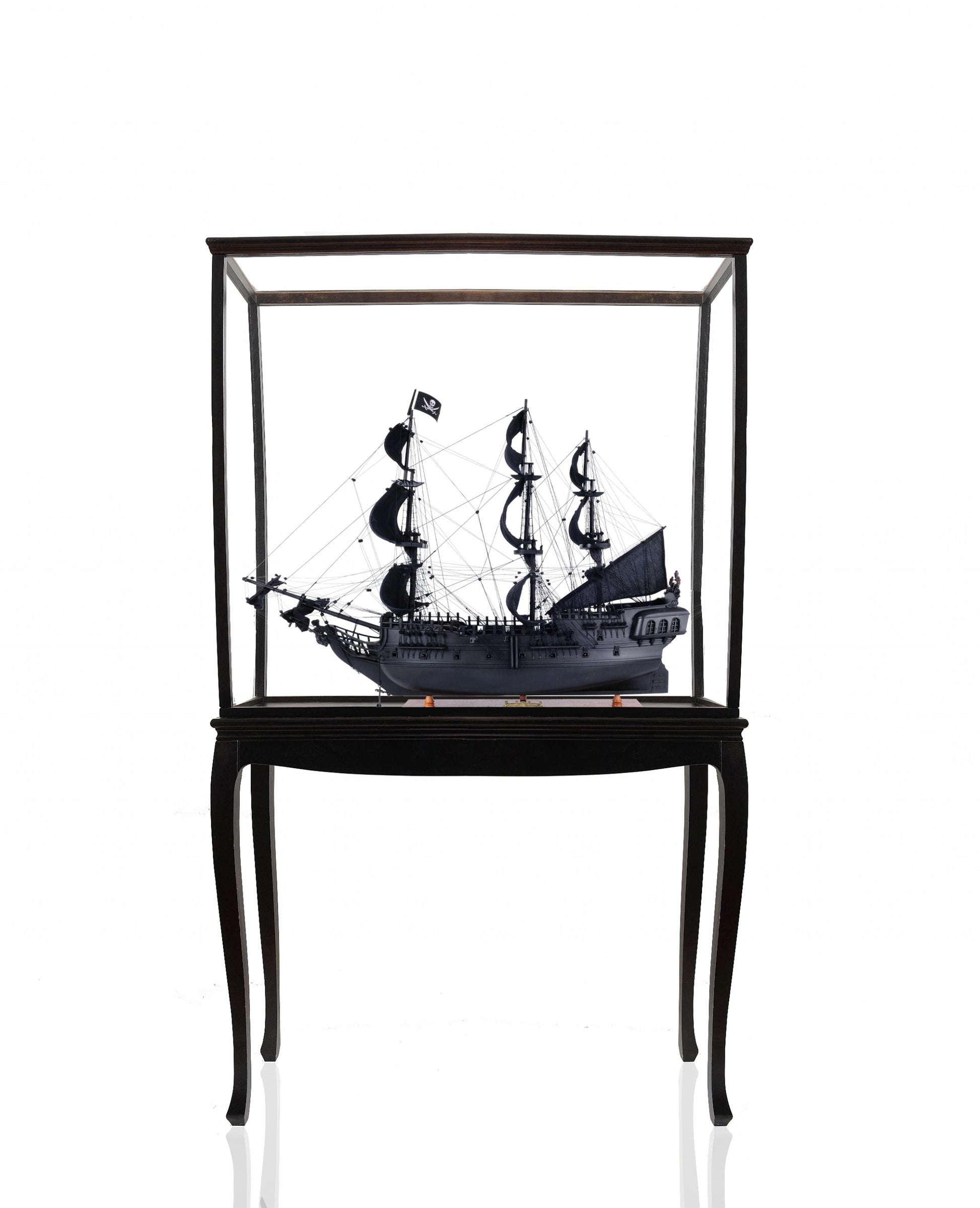 14" Black And Clear Glass Standard Display Stand-1
