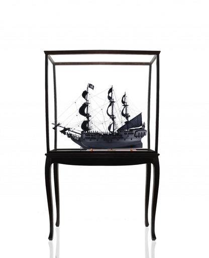 14" Black And Clear Glass Standard Display Stand-1