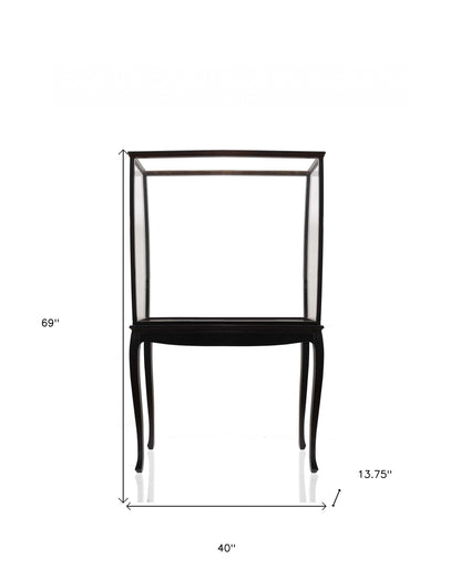 14" Black And Clear Glass Standard Display Stand-5
