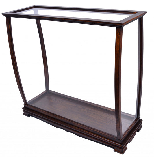 14" Silver And Clear Glass Standard Display Stand-0