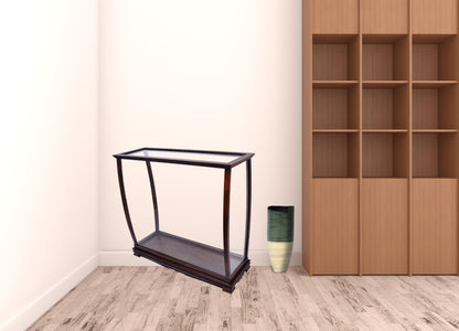 14" Silver And Clear Glass Standard Display Stand-3