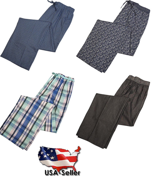 Hanes Mens 100% Cotton Broadcloth Pajama Sleep Lounge Pant, 36852-0