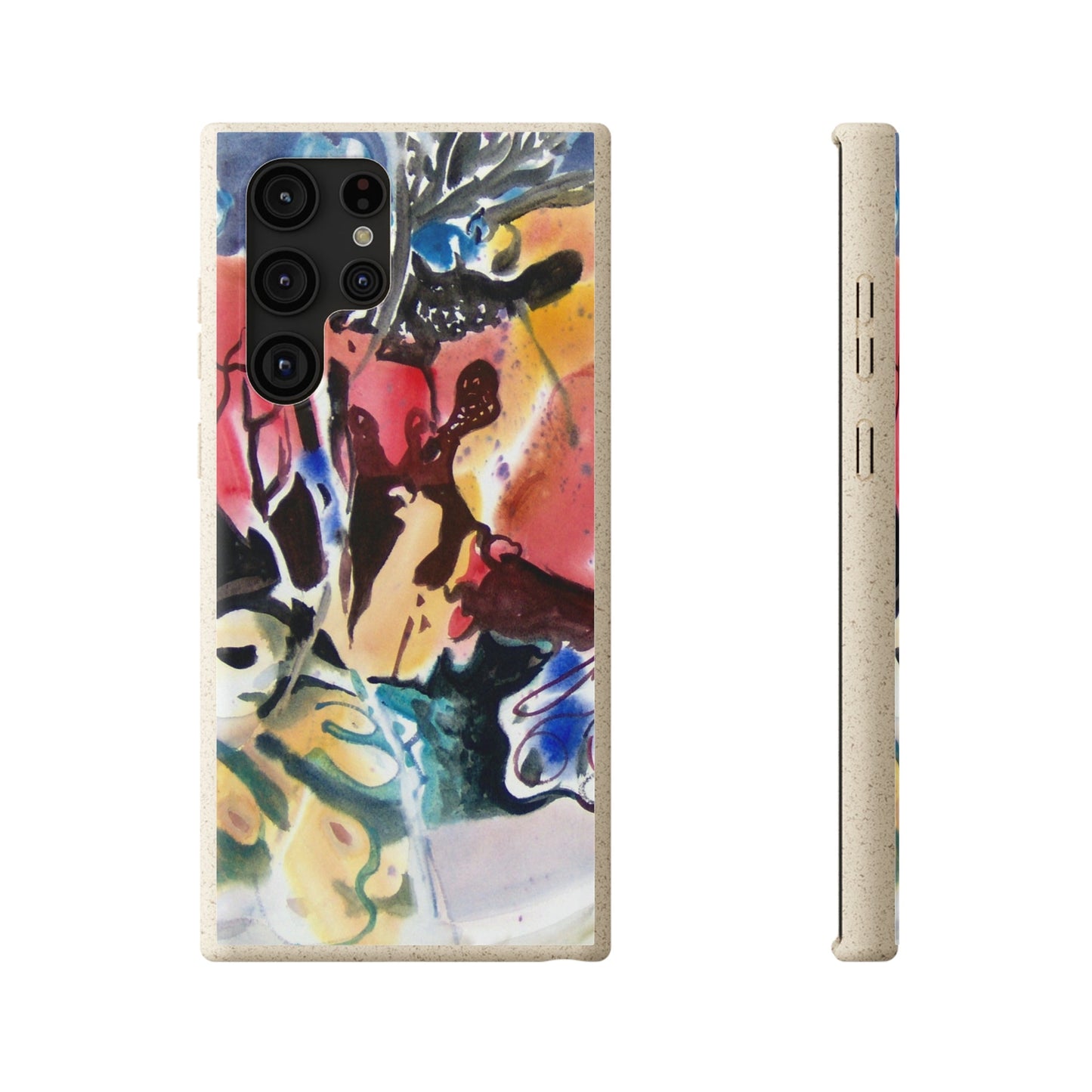 Biodegradable Phone Case with 'Floral Fantasy' Abstract Original Artwork by Barbara Cleary-35