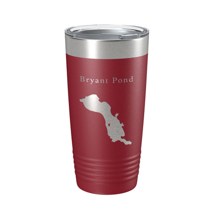 Bryant Pond Lake Christopher Map Tumbler Travel Mug Insulated Laser Engraved Coffee Cup Maine 20 oz-18