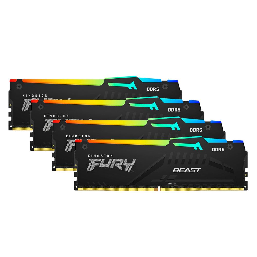 Kingston Technology FURY Beast RGB модул памет 128 GB 4 x 32 GB DDR5 (KF552C40BBAK4-128)-0