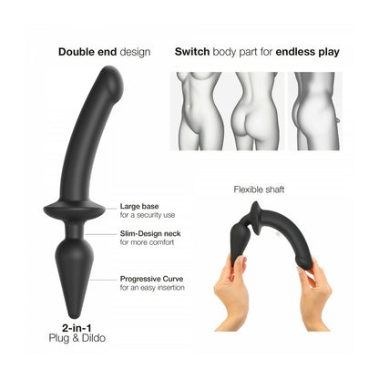 Dildo By StrapOnMe Black-3