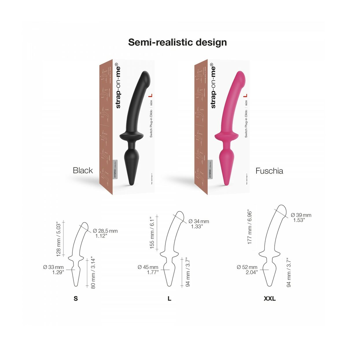 Dildo By StrapOnMe Black-2