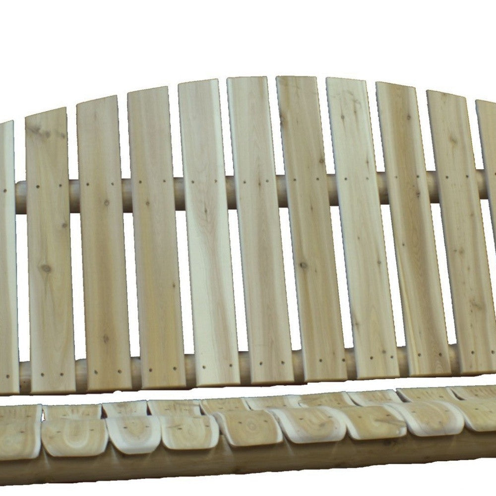 71" Natural Solid Wood Swing Chair-2