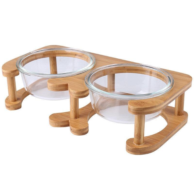 Elegant Glass Cat Food Bowl Set - Stylish And Functional Pet Dining Solution-2